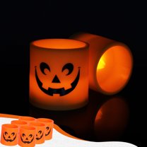 sruoe Flameless Candles, Wick Flameless Candle, Electronic Candles, Indoor Tabletop Decor, Battery Operated Flameless Lanterns, Candle Light for Halloween Christmas Party Holiday Decor