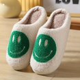 thumbnail image 1 of Soft Plush Cozy House Slippers Anti-skid Slip-on Smile Design Shoes Indoor For Men Winter Shoes, 1 of 4