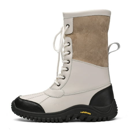 

Women s Waterproof Outdoor Snow Boots Winter Fleece Faux Leather Hiking Boots Women s Footwear