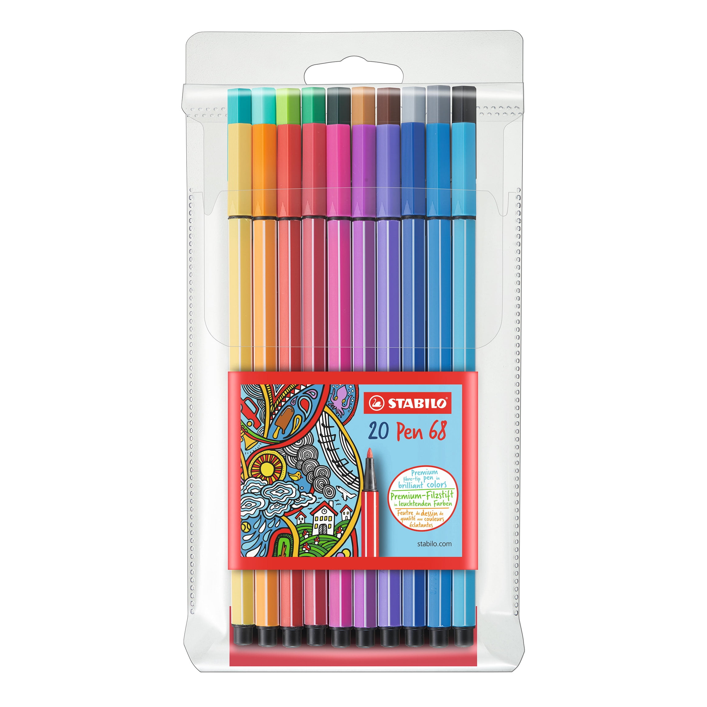STABILO point 88 Pen Zebrui Set, 20-Color - Walmart.com