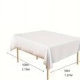 thumbnail image 4 of 1pc, Plastic Tablecloth For Rectangle Tables, Rose Golden Dot Confetti Party Tablecloth Disposable, Rectangle Tablecloth For Party Thanksgiving Christmas Wedding, Anniversary, 4 of 4