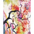 thumbnail image 1 of Unique Loom Lyon Watercolor Tree Area Rug 8' x 10' Rectangle Ivory/Pink, 1 of 1
