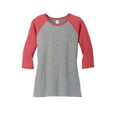 thumbnail image 5 of District ® Women's Perfect Tri ® 3/4-Sleeve Raglan. DM136L - Red Frost/ Grey Frost Size XS, 5 of 6