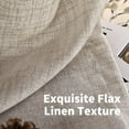thumbnail image 4 of PinesC Natural Linen Curtains 72 Inch Length 2 Panels for Living Room Rod Pocket Light Filtering Textured Fall Window Drapes for Bedroom Dining Office Back Tab, 52 X 72 Inch, 4 of 5