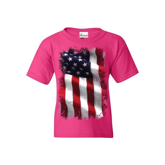 Big Girls T-Shirts and Tank Tops - American Flag 4th of July