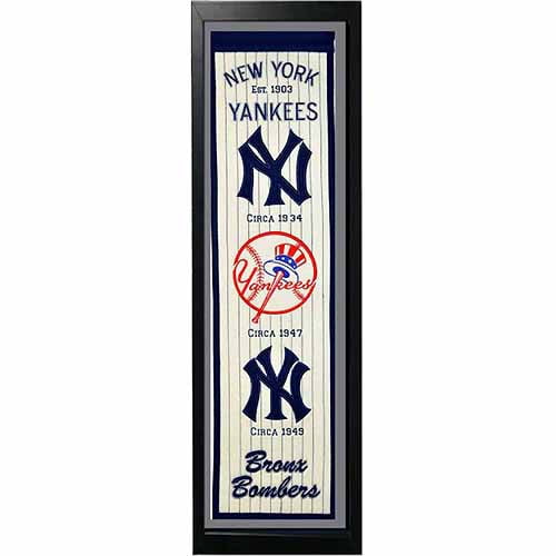 MLB 14" x 37" Banner Frame, New York Yankees