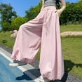 thumbnail image 5 of Qulqfy Womens Lantern Pants Harem Pink Wide Leg High Waist Pants Fall Women's Casual Trousers M, 5 of 7