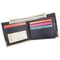 thumbnail image 4 of Men's Center Flap Double ID Bifold Premium Leather Wallet, 4 of 20