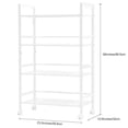 thumbnail image 4 of Zimtown 4-Tier Kitchen Cart, Wire Mesh Rolling Cart Serving Utility Shelf Organization, White, 4 of 7