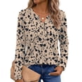 thumbnail image 2 of Fantaslook Henley Long Sleeve Shirts for Women Casual V Neck Fall Tops Dressy Work Blouses, 2 of 10