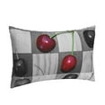 thumbnail image 2 of Balery Cherries Laid Pillow Covers,Bed Pilowcases,Reversible Plush Throw Pillow Covers End Pillow Encasement,Pillow Case - 14"X20", 2 of 9