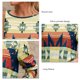 thumbnail image 4 of Camiseta holgada de manga larga marrón con cuello redondo y estampados vintage Ethnic Chic, 4 of 5