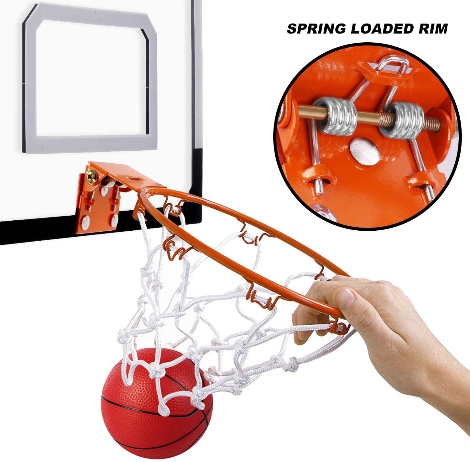 Indoor Mini Basketball Hoop Set for Kids 16.5" x 12.5" Basketball Hoop 