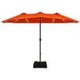 thumbnail image 1 of Patiojoy Parasol de Patio Extérieur à DEL Double Face de 15 Pieds avec Base Orange, 1 of 5