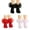 #1 Black & White & Red, variant on Big Ruffle Ankle Socks Lace Frilly Cute Socks-Soft Cotton Girls Sock,Color:Navy,4-6 Years