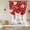 Green Red, variant on Valentines Tie Up Curtains 45 Inches Long, Kitchen Window Curtains Over Sink, Pink Red Love Heart Spring Green Botanical Small Window Curtains Shade Balloon Curtains Valances for Bedroom/Cafe 34"x45"