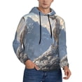thumbnail image 2 of Wukai Silver Dragon Mountain Peaks Print Men Hoodies Fleece Sweatshirts Long Sleeve Sweaters Pullover Fall Outfits Winter Clothes-Large, 2 of 7
