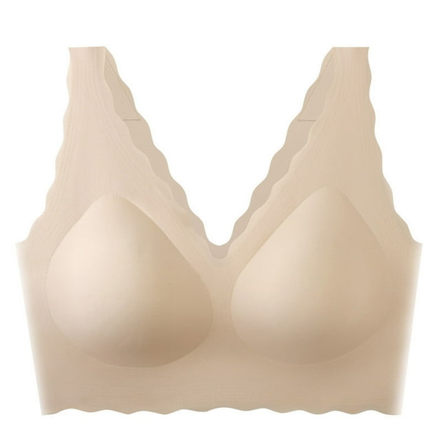ameIAEA No Underwire Bra for Women Push Up Athletic Workout Bra Full Coverage Seamless Support Bra
