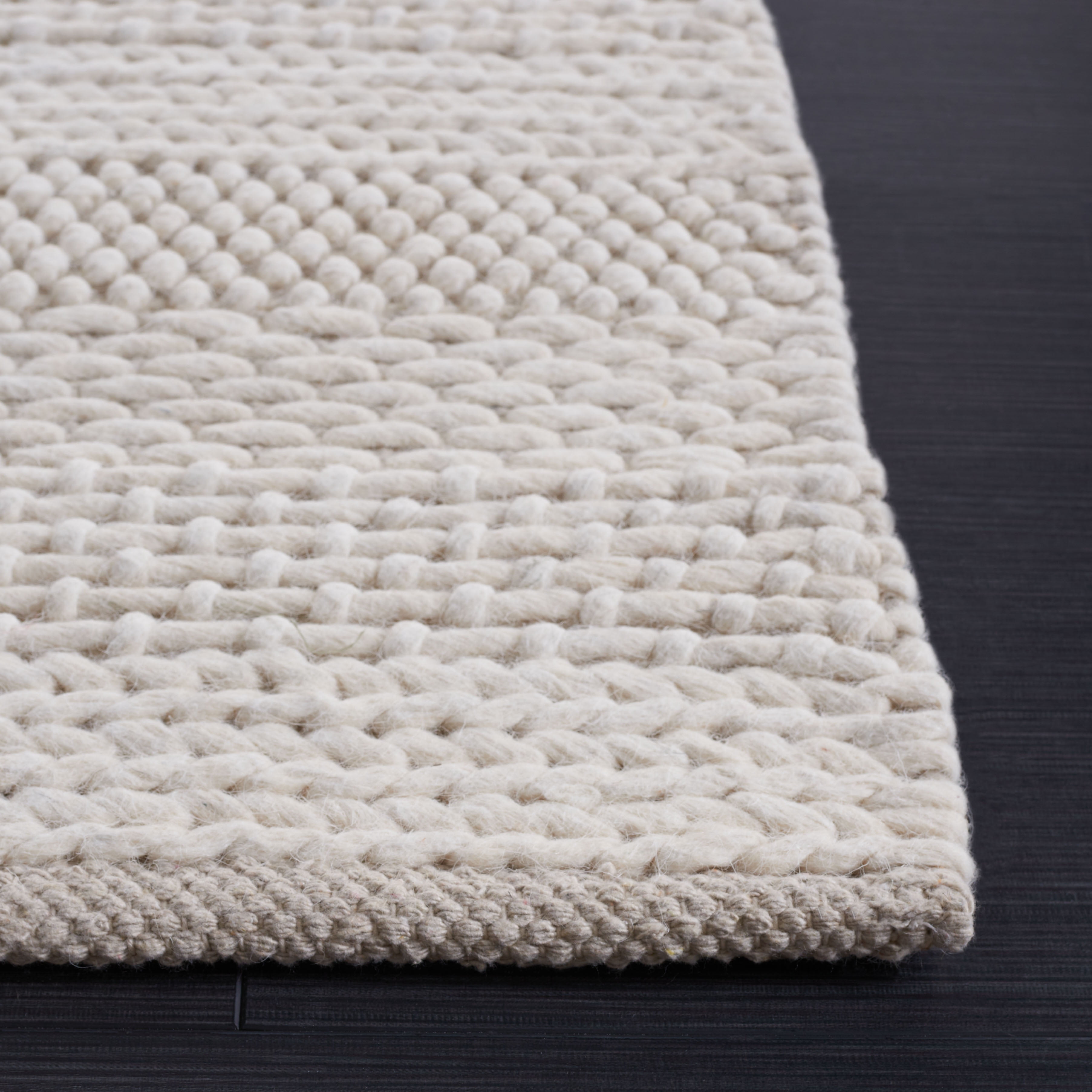 SAFAVIEH Natura Hester Striped Wool Area Rug, Ivory, 8' x 10'