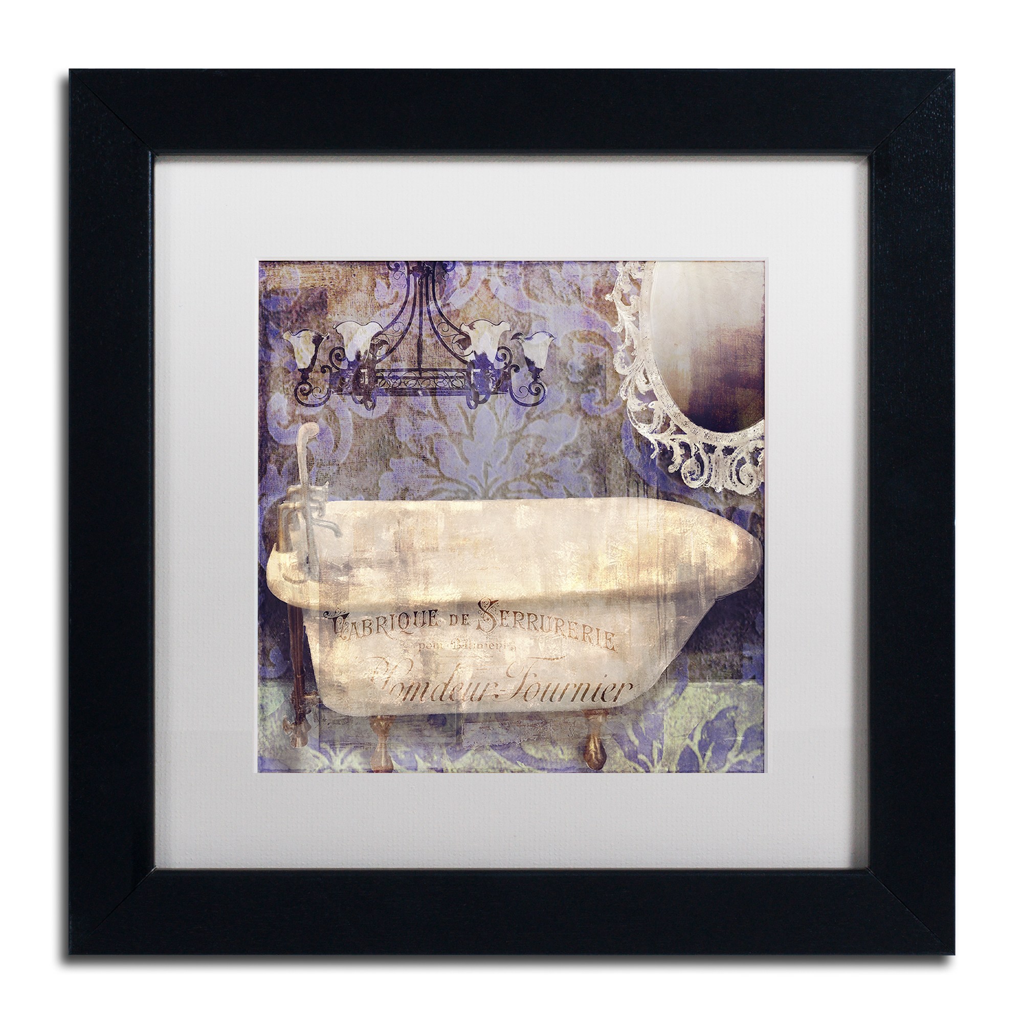 Trademark Fine Art "Le Bain Paris II" Canvas Art by Color Bakery White Matte, Black Frame