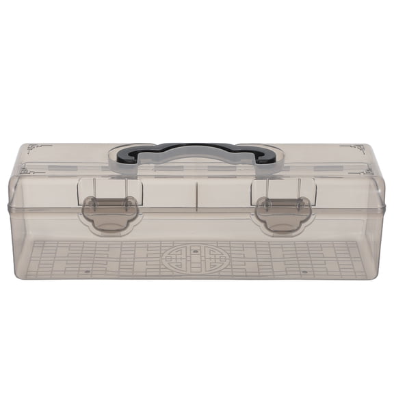 LITINKIMI Clear Plastic Portable Storage Box for Home Sewing Supplies and Craft Organization