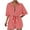 Red, variant on WQQZJJ Summer Jumpsuits Clearance Women's Striped Fashion One-piece Shorts Lapel Cardigan Button Mid Sleeve Belted One-piece Shorts