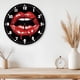 thumbnail image 5 of Reloj de pared de labios rojos de 12 pulgadas, silencioso, moderno y decorativo, para cocina, sala de estar, dormitorio y oficina., 5 of 9