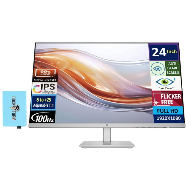 Monitor HP Serie 5 524sh FHD IPS 99% sRGB de 24 pulgadas