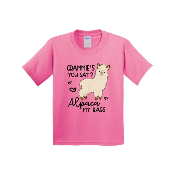 Inktastic Grammie's You Say Alpaca My Bags Youth T-Shirt