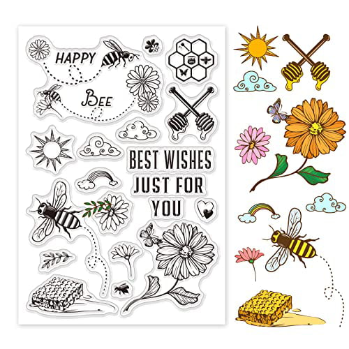 INFUNLY Words Clear Stamps Boho Silicone Stamps Greeting Clear Stamps Dream  Catcher Silicone Stamps Feather Clear Stamps for DIY Cards Making