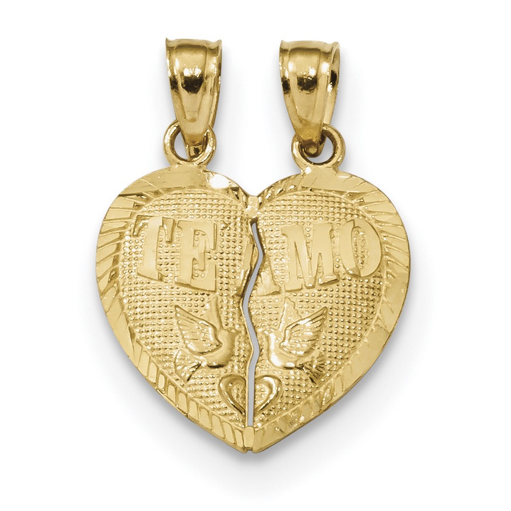 Jewelry 14K Yellow Gold Te Amo 
