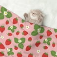 thumbnail image 2 of Pofeuu Strawberries Print Puppy Blanket,Dog Blankets,Pet Blanket Cozy Cat Blankets for Indoor Cats, Fuzzy Pet Blanket for Kitten Doggy Dog Blankets-Large, 2 of 8