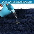 thumbnail image 6 of PrimeBeau Striped Chenille Bathroom Rugs, Super Absorbent Mats Set of 2, Navy, 47x17 & 17x24 Inches, 6 of 8