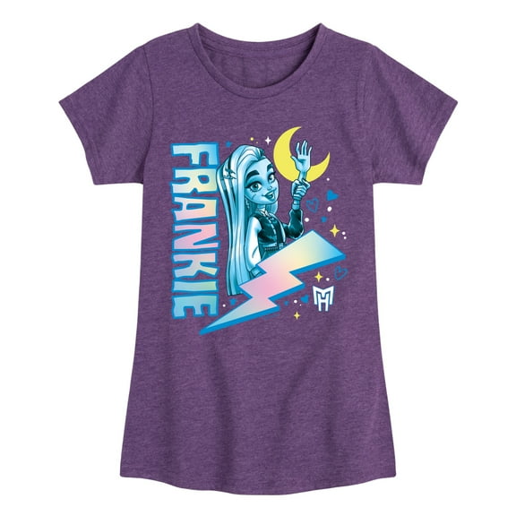 Monster High - Frankie Blue Bolt - Toddler & Youth Girls Short Sleeve Graphic T-Shirt