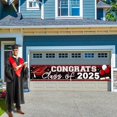 thumbnail image 6 of Large Congrats Class of 2025 Banner Red Backdrop Graduation 2025 Yard Sign for Graduation Party Supplies Graduation Decorations 2025 (Red), 6 of 10