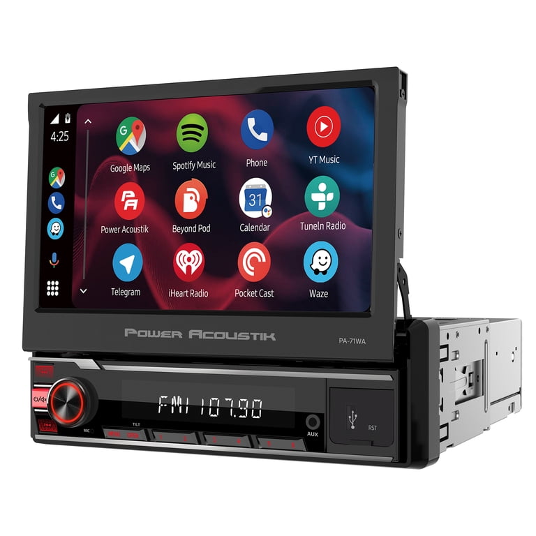 Power Acoustik PA-71WA Single DIN Car Stereo – 7” Touchscreen