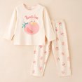 thumbnail image 2 of Gubotare Kids Long Sleeve Pajamas Girls Girls Pajamas, Cute Soft Warm Winter Longsleeve Sleepwear Set for Teens Size 9-10 (Beige,9-10 Years), 2 of 6