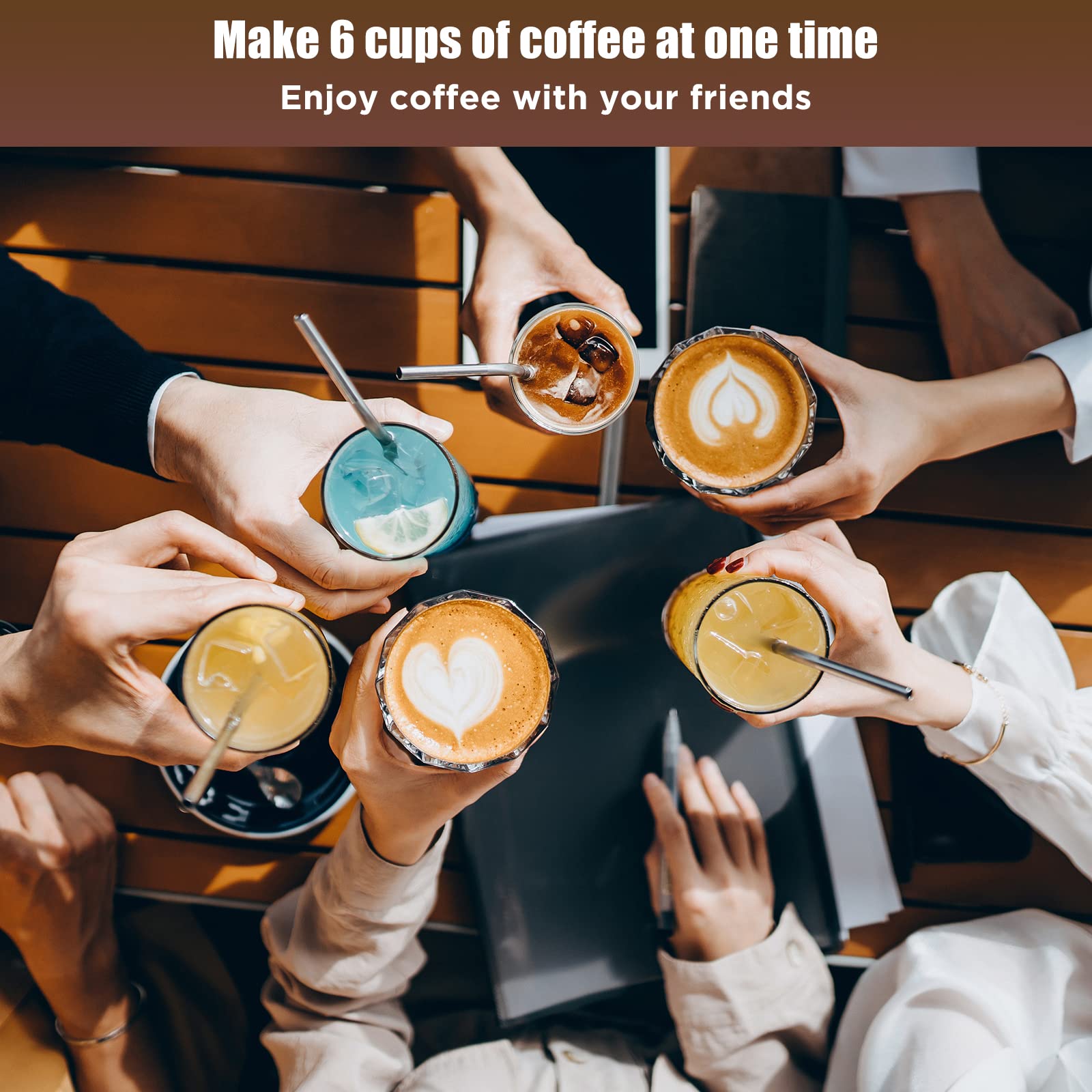 Italian Electric Moka Pot 6 Cup, Espresso Coffee Maker Machine, Portable Cafeteras Electricas for Americano Iced Coffee, Aluminum Construction, Red