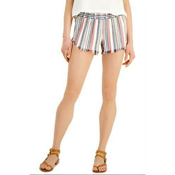 Rewash Juniors’ Smocked Striped Shorts, Multicolor, X-Small