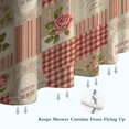 thumbnail image 6 of Pioneer Flower Floral Print Pattern Shower Curtain 84"x72", Bathroom Decorative Shower Curtain Set with 12 Hooks, Waterproof Washable, 6 of 6