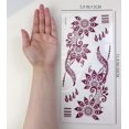 thumbnail image 4 of Kit de pegatinas de tatuajes temporales XMASIR Flowers para niñas, 4 of 7