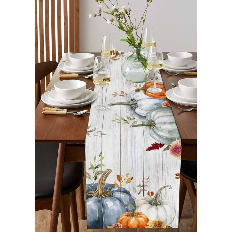 Table Runner Dresser Scarves 72 Inch Long,Thanksgiving Watercolor