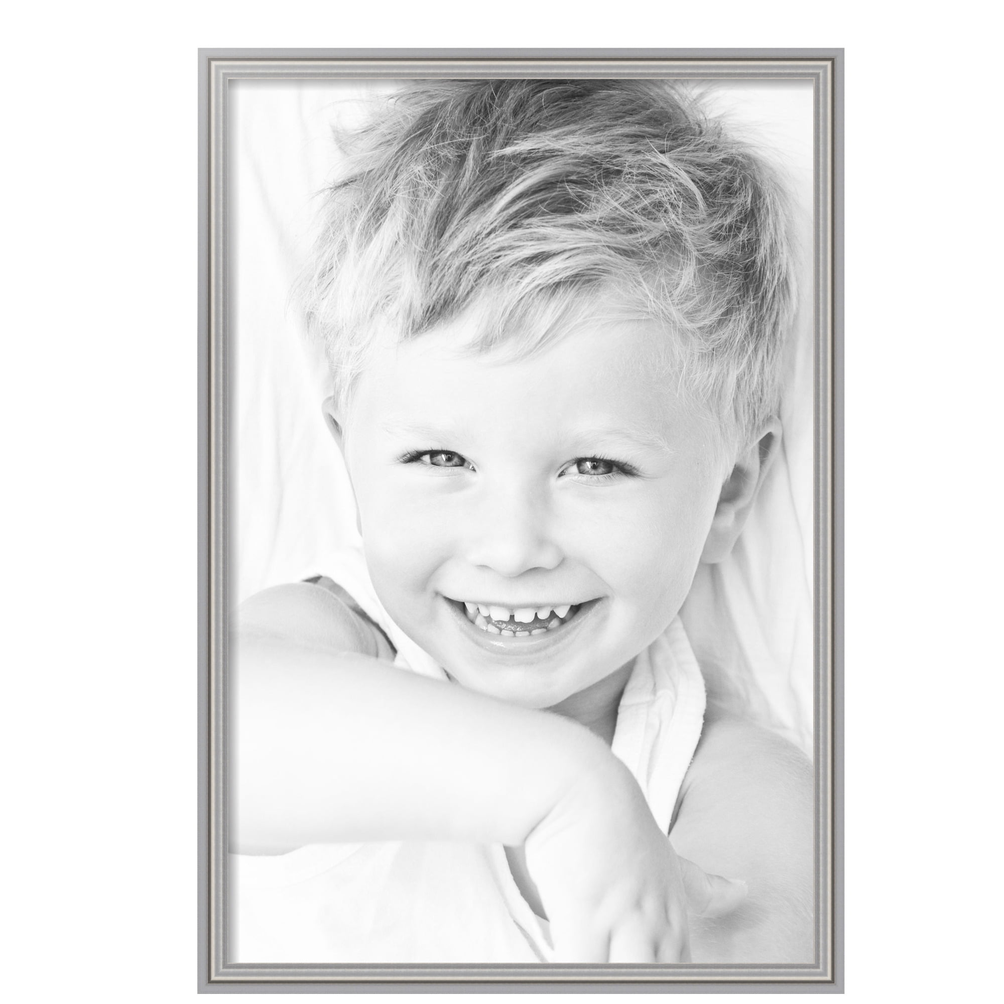 ArtToFrames 24" x 36" Silver Picture Frame, 24x36 inch Silver MDF Poster Frame (WOM-5329),  Pack
