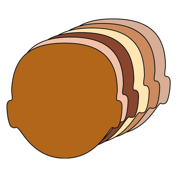 SHAPES ETC. Small Multicultural Cut-Out - Face