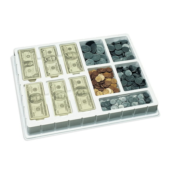 Educational Insights Play Money Deluxe Set, Coins and Bills, Pretend Play for Children