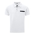 thumbnail image 5 of Huresd Mens Polo Shirts Short Sleeve Regular Fit Fashion Designed Shirt White L, 5 of 5