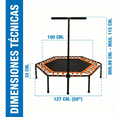 thumbnail image 3 of Trampolín Hexagonal Fitness 50″ con Barra de Agarre Reforzada Naranja, 3 of 10