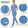 thumbnail image 5 of RAYGARD Women’s Medical Scrub Set – Stretch V-Neck Top & Cargo Pant Nurse Uniform with 8 Pockets, 5 of 8