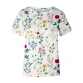 thumbnail image 4 of Summer Savings Clearance 2023! TAGOLD Womens Summer Tops,Fashion Women's Summer Round-Neck Short Sleeve Print Casual T-shirt Blouse, 4 of 5