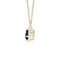 thumbnail image 2 of ANGARA Natural Classic Trio Sapphire Necklace in 14K Yellow Gold for Women (Size-5mm) | September Birthstone, Birthday, Anniversary, Jewelry Gift for Women | Natural Blue Sapphire Necklace, 2 of 8